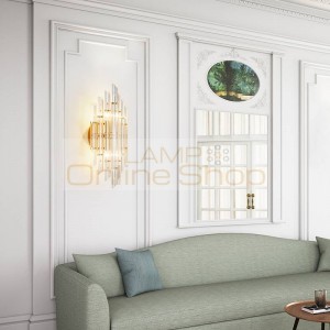 Modern European Model Room Lamp Crystal Lamp Designer Creative Personality Bedroom Bedside Background Aisle led Wall Lamp