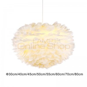Modern feather LED Pendant Light Dia.40cm 50cm 60cm simple festival Christmas Xmas Wedding baby room decoration E27 led bulb