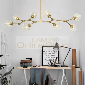 Modern glass ball chandelier lighting Lindsey suspension Nordic LED Chandelier for living room/dining room/villa