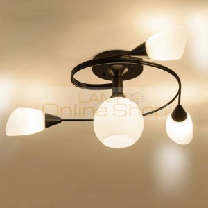 Modern Glass Chandlier Ceiling For Living Room Nordic Bedroom LED Ceiling Lamp Home Indoor Decoration Light Fixture