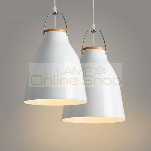 modern kitchen Lighting pendant aluminum Cafe light for Shopcase Nordic white shade porch light E27 Cabinet hang lamp Lighting
