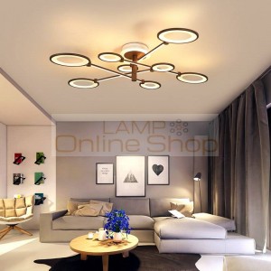 Modern LED Ceiling Lights for Living room Bedroom AC85-265V coffee color Remote control indoor lighting Ceiling Lamp