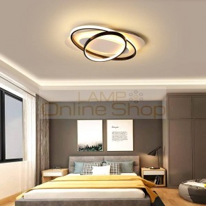 Modern led Ceiling lights for living room study room bedroom lighting white/Black/white and black surface mounted Remote control
