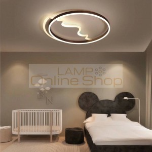 Modern Led ceiling lights remote control for living room bedroom baby cloud heart shape round ceiling lamps colorful abajur