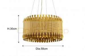 Modern LED Pendant light gold color G9 lamp Aluminum Alloy Tube Contemporary Suspension Luminaire Project hanglamp