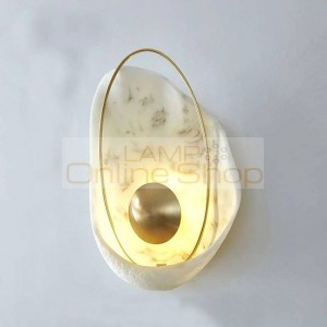 Modern led wall light minimalist shell shape Resin copper creative home bedroom bedside lamp hotel aisle staircase wall lamps