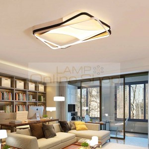 Modern Luster Led Ceiling Lights with Remote Control Ceiling Lamp for Living Room Flush Mount Interior Lighting Bedroom Kitchen