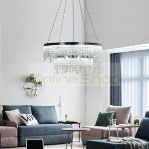 modern Lustre chandelier led lights Nordic Bedroom chandeliers ceiling Living Room Art Bar crystal chain hanging lamps 220v