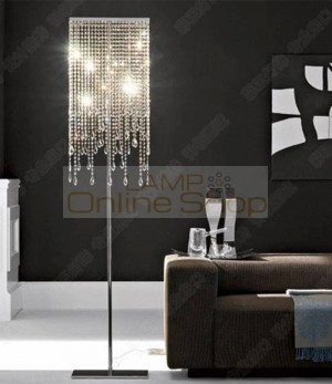 Modern luxury Crystal floor lamp for Restaurant living room led floor lighting large stand lamp led commercial lighting Lambader