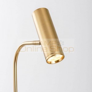 Modern Marble Floor Lamp with table adjustable angle black gold color Foot Switch E27 led spotlight natural white 4000K warm