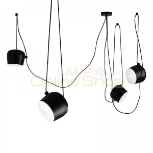 Modern Nordic Pendant Lights High Replica Acrylic Cover simple White Black metal body Kung E27 bulb hanging Suspension light