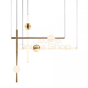 Modern Orion Tube Pendant Lights for Living Room Gold Led Hanging Lamp Bedroom Kitchen Home Loft Industrial Decor Light Fixtures