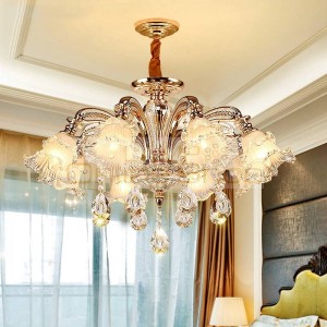Modern Pendant Crystal Chandelier Led Lustre Living Room Murano Glass Cover Led Chandelier Dining Room Home Lights & Lighting