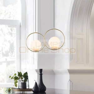 Modern Pendant Lights Kitchen Fixtures For Dining Room Home Hanging Lamp Gold Glass Ball Restaurant Decor Lighting Lustre