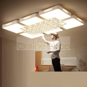 Modern Plafon Moderne Luminaire Plafonnier For Living Room Crystal Teto Plafondlamp LED Lampara De Techo Ceiling Light