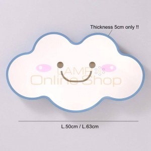 Modern Simple LED ceiling lights colorful smile face clouds ceiling mounted lamp Kids room LED surface mounted lighting fixture
