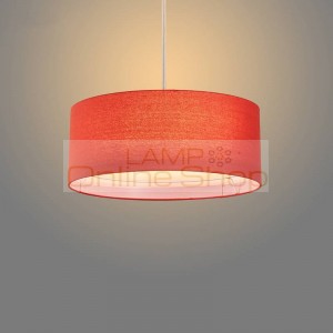 Modern simple LED Pendant light red blue lampshade hanglamp E27 lamp nodric minimalism dining room kitchen droplight