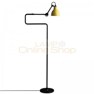 Modern simple standing Lamp black yellow color lampshade E27 led lamp floor light Living Room reading bedroom office home light