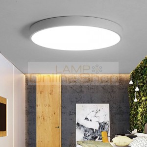 Modern ultra thin 5cm LED ceiling light black white dia 23 30cm living dining room bedroom Balcony ceiling lamp lighting fixture