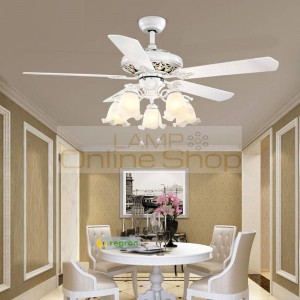 Modern Vintage Mute Wooden Leaves With Remote Control Dining Room Living Room Ceiling Fan lights Pendant Led Lamp