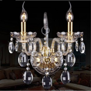 modern wall lamp crystal droplight for bedroom home indoor lighting gold candle clear crystal wall Sconce led wall light abajur