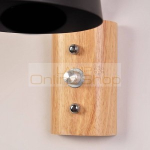 Modern Wall Sconce Wood Wall Lights Fixtures LED Black White Wall Lamp Up Down for Home Lighting Indoor Bedside Stair Bedroom