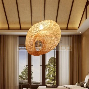 Modern weave bamboo Pendant Light Southeast Asia countryside style handmade hanging lamp for restaurant cafe industrial lighting