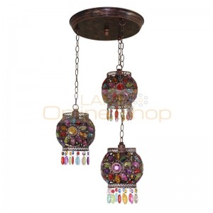 Nepalese creative Vintage Lamp Spherical American Lantern Hanging Lights bar Dining Room Lights Led Lighting Luminaire
