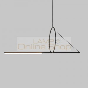  Italy designer Creative combo pendant lights foyer dinner bedroom ring and rod collocation decoration LED droplight