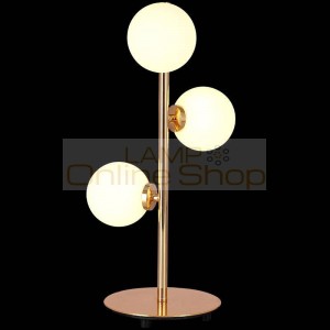  psot modern style cheap table lamp bedroom lighting kids room study room reading lamp three heads glass table light
