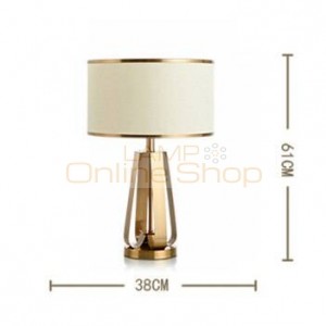 New classical creative table lamps plated gold metal lamp body in foyer bedroom bedside deco lighting E27 LED reading light