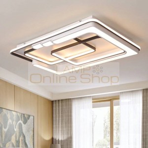 New Modern Led Chandelier Ceiling Mounted Lighting For Living Room Dining Kitchen Fixtures Lampara De Techo White Acrylic
