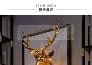 Nordic Antler LED Wall Lights Resin Wall Lamps Deer Lamps Bedroom Buckhorn Kitchen Hanging Lamp Home Decor Soconces Wall Sconce
