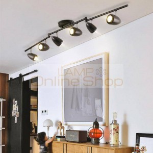 Nordic Background Wall Spotlight Clothing Store Led Track ceiling Lamp Living Room Bar Industrial Wind Spotlight lights