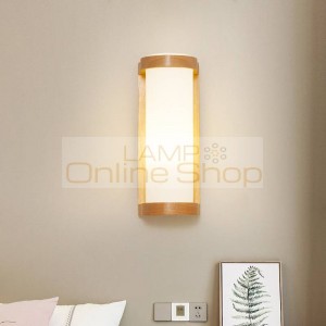 Nordic Bedroom Bedside Wood LED Wall Lamp Modern Aisle Living Room Originality Wall Sconce Wooden LED Decor Light Fixtures