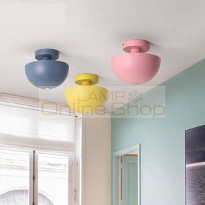 Nordic Bedroom Ceiling Lamp Makaron Kitchen Balcony Lamp Modern led Circular Creative Personality Small Ceiling Lights