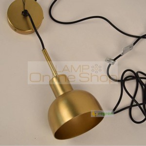 Nordic Bedroom Vintage Lamp Brass Loft Industrial Suspension Luminaire E27 Pendant Light Antique Mini Hanging Lights