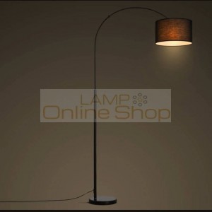 Nordic Cloth Shade Loft LED Floor Lamps Standing Lights Living Room Bedroom Bedside Fishing Floor Standing Lamps Lights Fixtures