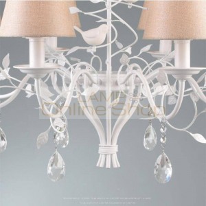 Nordic Creative Bird Chandeliers Candle Chandelier Fabric Shade Chandelier Lustre Light Lighting Modern Led Ceiling Lamp