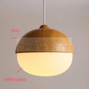 Nordic creative nut pendant lamps wrought iron white glass lampshade hanging light fixture for dining room cafe hotel bar deco