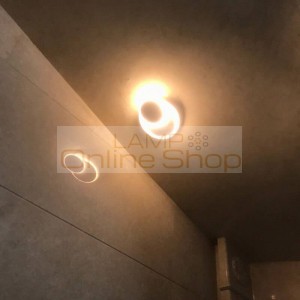 Nordic creative rotating Ceiling Lights round simple modern balcony aisle lamp ceiling lamp staircase led light Home Lighting