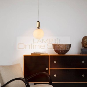 Nordic Glass Pendant Lamp For Bedroom/Living Room Art Decoration Light Fixture LED Drop Lamp