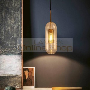 Nordic Glass Pendant Light Fixture Decorative Bedroom led Hanging Light home indoor Bar Pendant Lighting