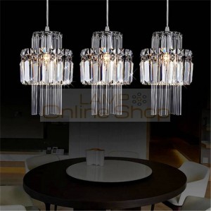 Nordic Lamp Loft Crystal Led Chandelier Modern Pendant Lamp Industrial Lustre Kitchen Fixtures Decorative Hanging Lamp Luminaire