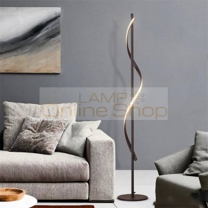 Nordic LED Spiral Floor Lamp Dimming Bedroom Living Room Restaurant Bedside Lighting Decorative Floor Lights Reading Light Avize