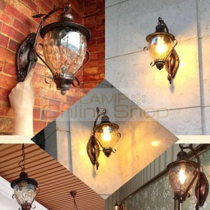 Nordic Loft Industrial iron retro wall lamps Vintage E27 LED sconce antique wall lights for living room bedroom bar Led lamp