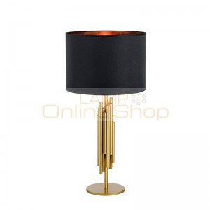 Nordic Luxury Led Desk Lamp American Living Room Table Lights Loft Desk Lights Brushed Titanium Gold Desk Lamps Kitchen Fixtures