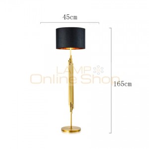 Nordic Luxury Led Floor Lamp American Living Room Floor Lights Loft Art Neo-classical Brushed Titanium Gold Standing Lamps Avize