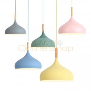 Nordic Macaron LED Pendant Light Lighting Kitchen Fixtures Modern LED Pendant Lamps Bedroom Living Room Hanging Lamps Luminaire
