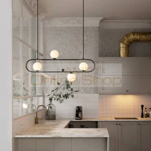 Nordic Magic Bean Bedroom Living Room Glass Ball LED Chandelier Lighting Modern Restaurant Bar Kitchen Home Deco Hanging Lamp